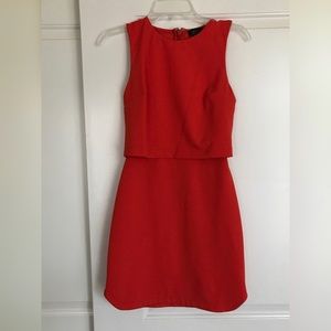 topshop orange dress